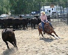 Natasha Landega riding Olmos Little Hickory